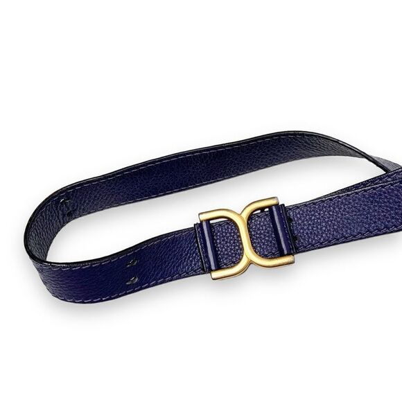 Chloé Marcie Medium Saddle Bag in Blue Indigo Satchel Crossbody Adjustable Strap - Picture 8 of 16